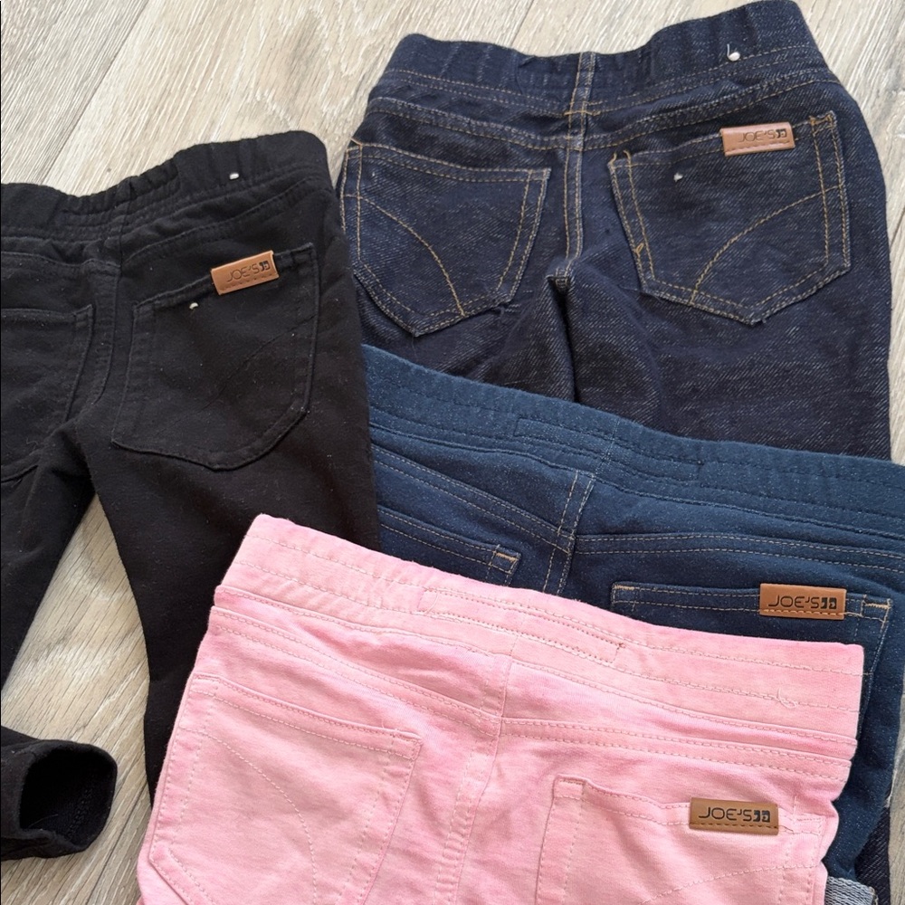 AUTHENTIC Joe's Jeans Kids Bottoms - Black, Navy, and Pink 4 pair included - 2T